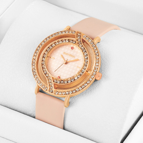 2022 new tiktok women‘s belt watch exquisite small face large dial full diamond watch foreign trade watch