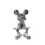 Modern Silver Resin Mickey Mouse Decoration Creative Gift Model Room Living Room Children's Room Cartoon Decorations