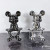 Modern Silver Resin Mickey Mouse Decoration Creative Gift Model Room Living Room Children's Room Cartoon Decorations