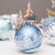 Cross-Border Christmas Decorations 6cm/30PCs Blue Painted Christmas Ball Set Christmas Tree Pendant