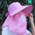 Women's Cycling Hat Outdoor Hat plus-Sized Brim Sun Hat Neck Protection Cover Face Breathable Tea Picking Windproof Dustproof and Sun Protection