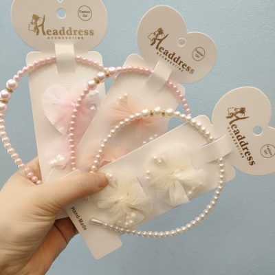 Exquisite simple hair clip hair clip set girls a pair of hairclips headband hair accessories set factory direct sales