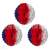 New 70 Th Anniversary Celebration Honeycomb Ball Ornaments Independence Day Red Blue White Theme Scene Decoration