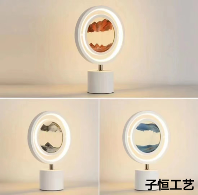 Decorative Lamp Creative Decompression Quicksand Table Lamp Quicksand Painting Small Night Lamp Modern Simple Table Lamp