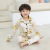 Foreign Trade Artificial Silk Children's Pajamas Spring and Autumn Cute Cartoon Boys and Girls Loose Thin Ice Silk Home Wear