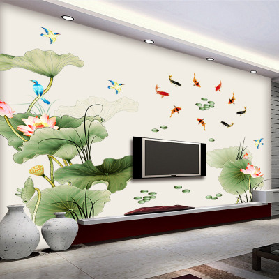 Creative Home Hexing Peony Flower Wall Stickers Living Room Bedroom TV Wall Decoration Removable Self-Adhesive Stickers