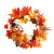 Cross-Border Simulation Pumpkin Garland Autumn Halloween Harvest Festival Home Decorations Wooden Board Maple Leaf Door Pendant