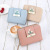 Fresh Cute Student Style Card Holder Women's Short Print Fashion Bi-Fold Multiple Card Slots Zipper Coin Purse