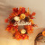 Cross-Border Simulation Pumpkin Garland Autumn Halloween Harvest Festival Home Decorations Wooden Board Maple Leaf Door Pendant