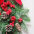 Christmas Decorations Red Ribbon High-Grade PE Touch White-Barked Pine Fruit Christmas Garland Hotel Mall Pendant