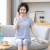 Poplin Pajamas Women's Summer Thin Short-Sleeved Middle-Aged Mom Loose Home Wear Two-Piece Set plus Size Can Be Worn outside