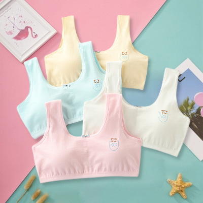 Developmental Puberty Primary School Student Vest Female Junior High School Girl High School Student Underwear Pure Cotton Bra Girl Inner Wear