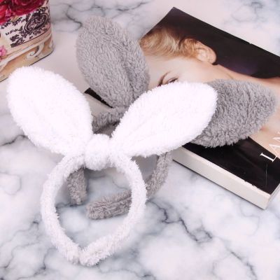 Lambswool Rabbit Ears Hair Hoop Oversized Bow Plush Cute Versatile Headband Factory Direct Sales