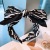 Korean Style New ~ Complex Chiffon Cotton Graffiti Pattern Double Layer Color-Blocking Bow Headband Hairpin Accessories