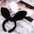 Lambswool Rabbit Ears Hair Hoop Oversized Bow Plush Cute Versatile Headband Factory Direct Sales