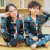 Foreign Trade Artificial Silk Children's Pajamas Spring and Autumn Cute Cartoon Boys and Girls Loose Thin Ice Silk Home Wear