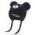 Bear Double Fur Ball Infants Baby Knitted Hat Winter Warm Ear Protection Child Kid Wool Hat