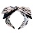 Korean Style New ~ Complex Chiffon Cotton Graffiti Pattern Double Layer Color-Blocking Bow Headband Hairpin Accessories