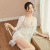 Three-Piece Lace Sexy Pajamas European and American Adult Sexy Lingerie See-through Dress Foreign Trade Seduction Net Slip Nightdress