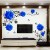 Creative Home Hexing Peony Flower Wall Stickers Living Room Bedroom TV Wall Decoration Removable Self-Adhesive Stickers