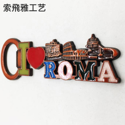 Italy Tourism Memorial Decorative Crafts Alloy Bottle Opener Refridgerator Magnets