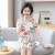 Poplin Pajamas Women's Summer Thin Short-Sleeved Middle-Aged Mom Loose Home Wear Two-Piece Set plus Size Can Be Worn outside