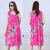 Middle-Aged and Elderly Pajamas Women's Summer Woven Cotton plus-Sized plus Size Cotton Silk Mother Nightdress Simple Casual Bourette Dress