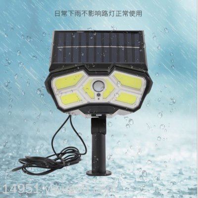 New Solar Wall Lamp Outdoor Courtyard Floor Outlet Induction Lamp Wall Spotlight Lawn Lighting