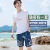 22 New Beach Pants Men's Loose Boxer Quick-Drying Swimming Trunks Knee Length plus Size Couple's Seaside Vacation Shorts Wholesale