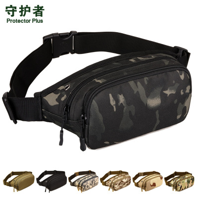 Y118-Small Waist Bag Sports Multi-Layer Outdoor Pocket Men's Women's Waist Bag Camouflage Running Morning Exercise Small Waist Bag