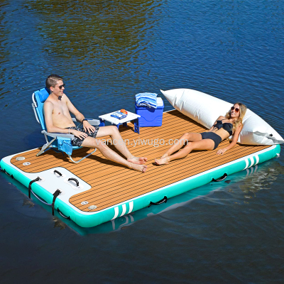 Inflatable Floating Platform Eva Non-Slip Mat Floating Bed Recliner Yacht Dock Water Platform Magic Blanket Foldable Float