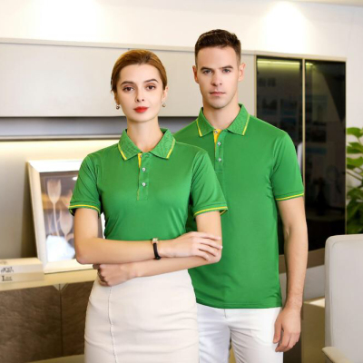 Customed Working Suit Men's and Women's Short Sleeve Same Type T-shirt Summer Lapels Advertising Polo Shirt Customized Supermarket Factory Clothing Work Wear