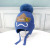 0-3 Years Old Winter Children's Knitted Hat Cartoon Embroidery Fur Ball Earmuffs Hat Male and Female Baby Fleece-Lined Woolen Hat Trendy Child