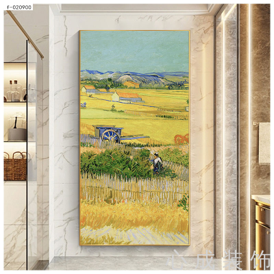 New Arrival Hallway Corridor and Aisle European Oil Painting Paintings Wallpaper Aluminum Alloy Baked Porcelain Spot Drill Modern Decorative Picture