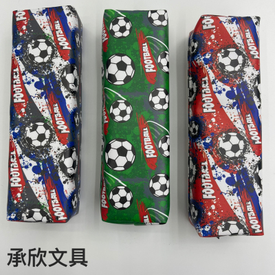 Football Octagonal Pencil Case Large Capacity Pencil Case Cartoon Pencil Case Printing Octagonal Factory Direct Sales