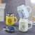 Creative with Cover Office Ceramic Cup Mirror Cup Gift Mug Vacuum Cup Advertising Water Cup