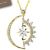 Sun and Moon Heart Necklace Female European and American Ins Stylish Pendant Personalized Minority Design Sense Online Influencer Clavicle Chain
