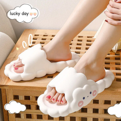 Popular Eva Coconut Slippers Summer Household Slippers Wholesale Bathroom Bath Non-Slip Thick Bottom Wear-Resistant Slip-on Slippers