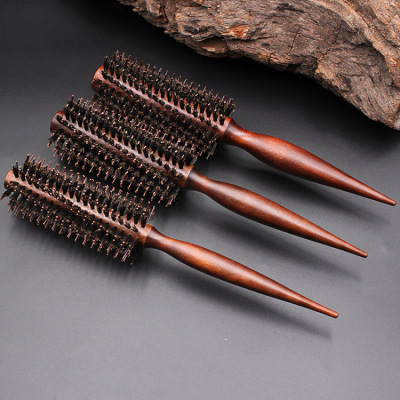 Hair Salon with Pointed Tail Bristle Theaceae Nylon Hair Curling Comb Hair Tube Rolling Comb Hairdressing Hair Care Styling Comb Comb