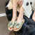 2021 New Slippers Women's Summer Fashion Outerwear Bowknot One-Word Slippers Red Ins Flat All-Match Elegant Sandals