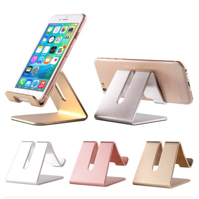 Factory Wholesale Aluminum Alloy Mobile Phone Tablet Computer Stand Desktop Live Stream Engraved Logo Gift Lazy iPad 