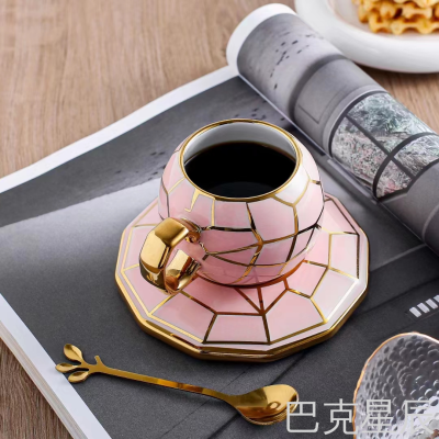 Buck Xingchen New Creative Porcelain Cup Coffee Cup Simple Mug Breakfast with Flower Support Milky Tea Cup