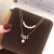 European and American Elegant New Natural Real Pearl Necklace Antique Creative 14K Gold Injection Double Bow Pendant Wholesale