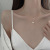 Japanese and Korean New Double-Layer Rhinestone Butterfly Necklace Women's Simple Temperamental Cold Style Clavicle Chain Necklace Factory Price Wholesale