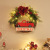 Cross-Border Amazon New LED Car Wooden Board PE Glowing Christmas Garland Christmas Decorations Door Pendant