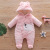 INS Amazon AliExpress Hot Selling Plush Children's Romper Autumn and Winter Thickening Baby's Foot-Wrapped Hooded Jumpsuit