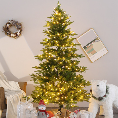 Cross-Border Spot Goods 1.8Cmpe + PVC Hybrid Automatic Encryption Christmas Tree LED Luminous Christmas Decorations