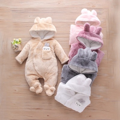 Baby Jumpsuit Thick Cotton Velvet Clothing Baby Jumpsuits Winter Romper