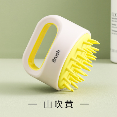 For TikTok Kuaishou Soft Not Hurt Hair Silicone Shampoo Brush Wet and Dry Non-Slip Bath Massage Brush Wholesale