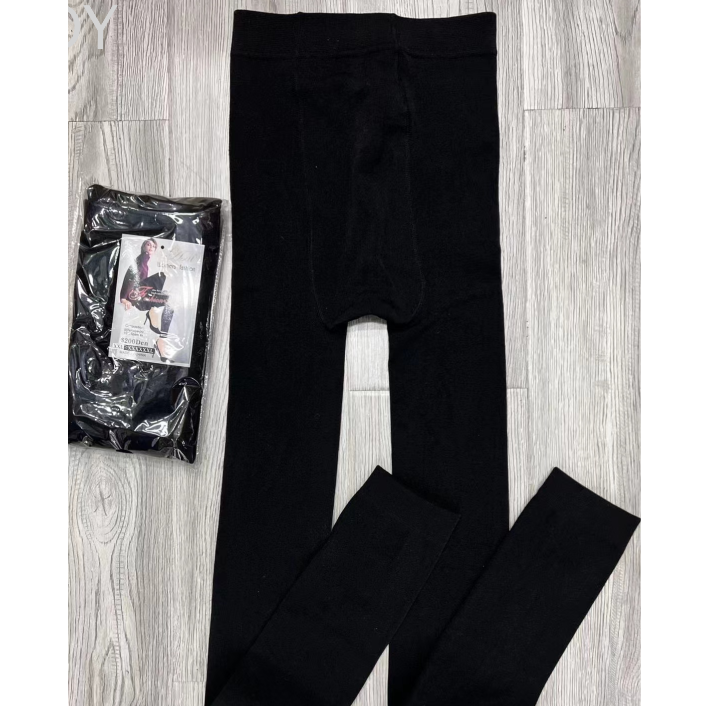 女士拉绒时尚保暖九分连脚裤袜